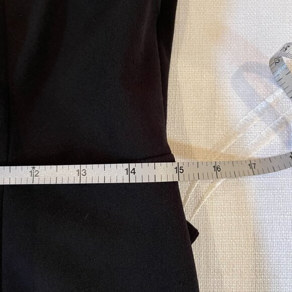 Long black dress evening graduation low back bow back detail sleeveless size L - Picture 8 of 11